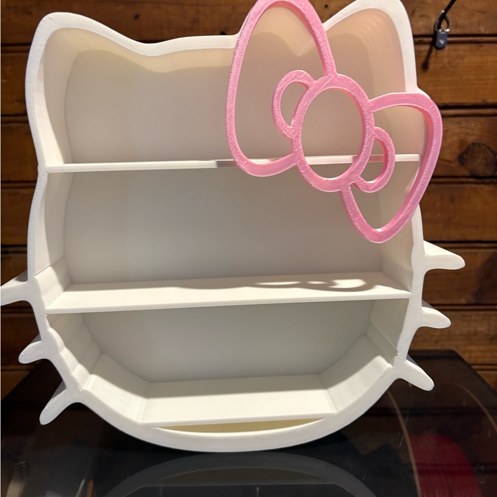 Hello Kitty Shelving Display with Pink Bow XL 3D printed